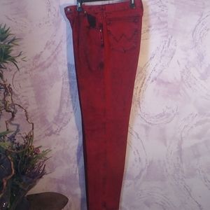 Vintage Wrangler Red and Black acid wash Jeans